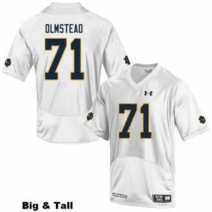 Notre Dame Fighting Irish Men's John Olmstead #71 White Under Armour Authentic Stitched Big & Tall College NCAA Football Jersey GII0699DN